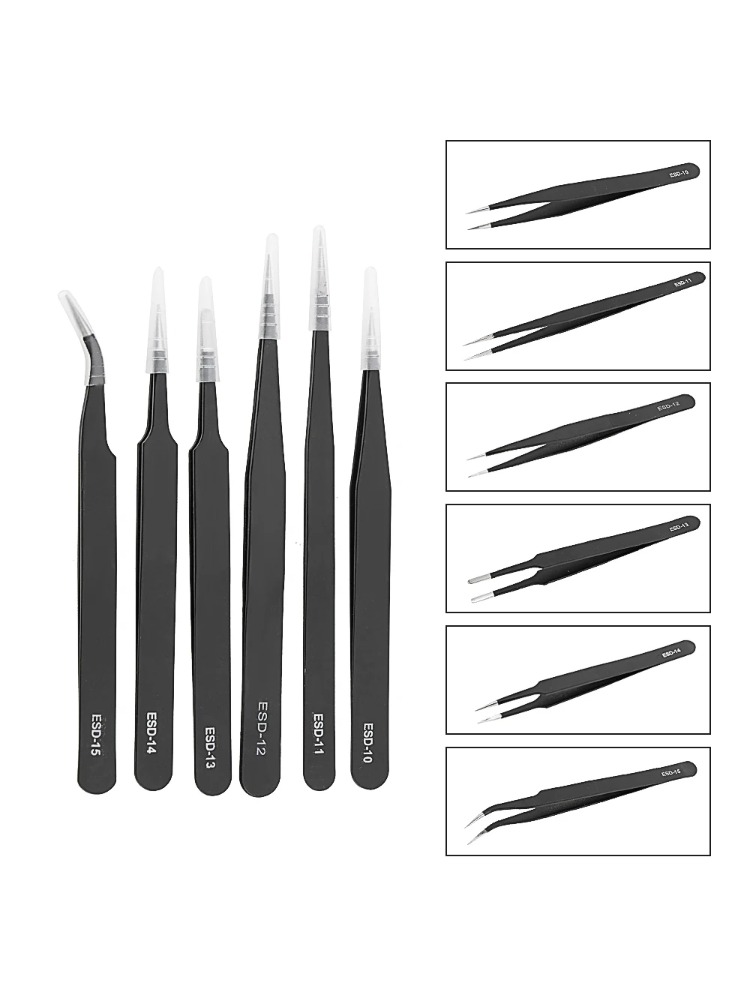 6pcs Precision Tweezers Set ES – Electronics Repair Kit Bewertung und Preis
