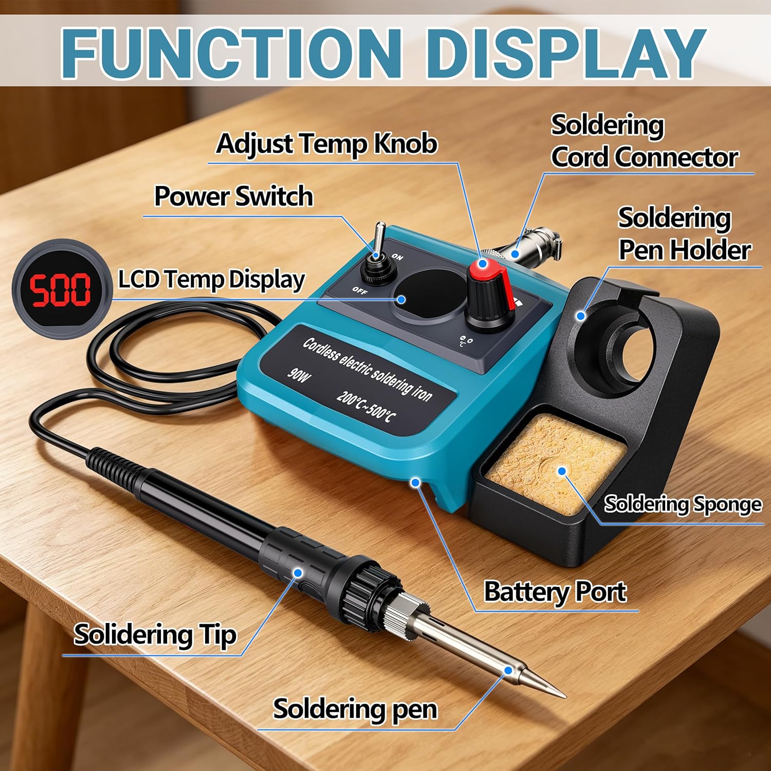 90W LED Digital Cordless Solde – Electronics Repair Kit Bewertung und Preis